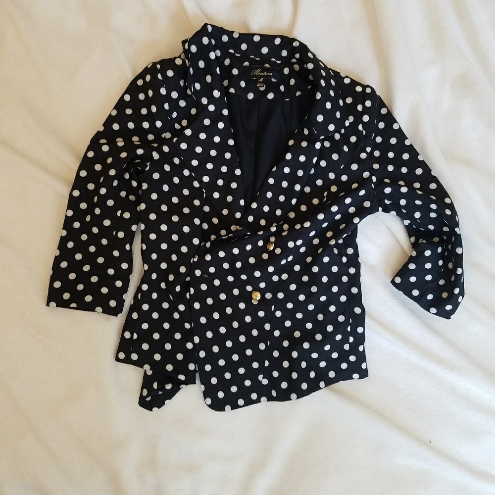 Polka dot blazer